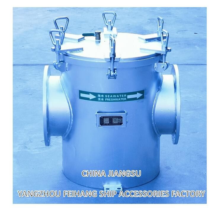 Modelo de desenho técnico para o filtro de água grosseira e filtro de água marinha AS250 CB/T497