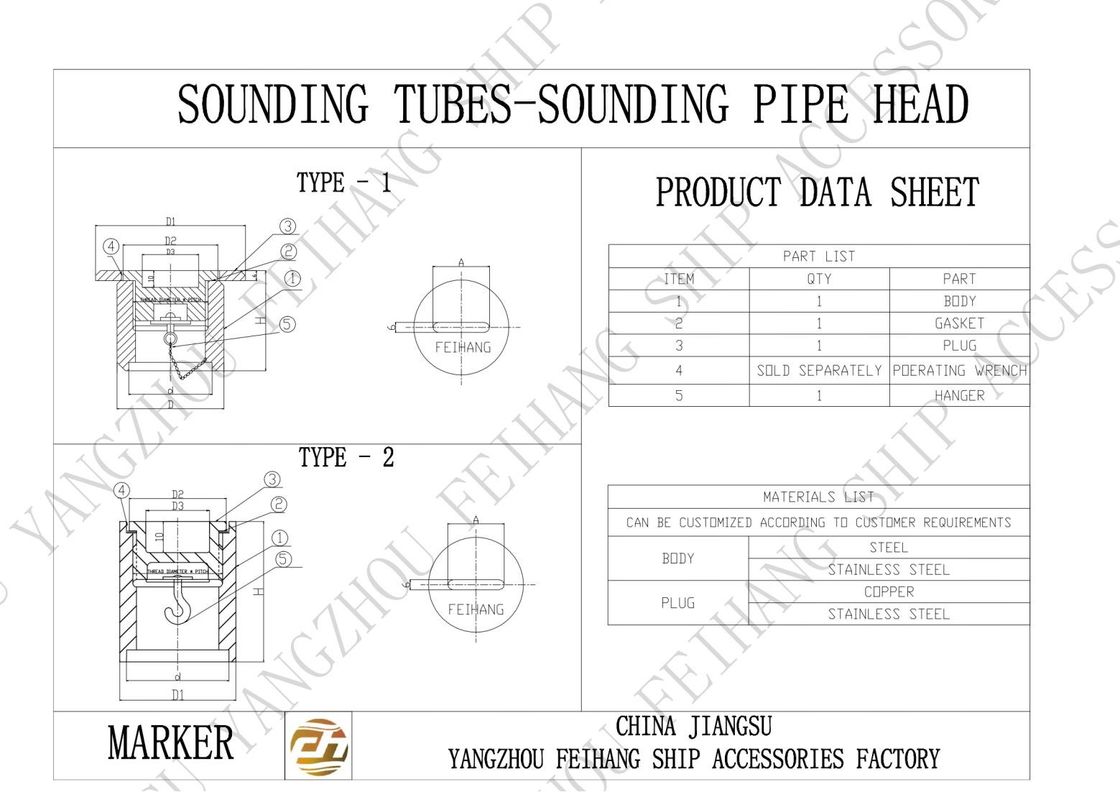 DN40-DN150 Tubos de ressonância de aço fundido Cabeça de tubo para tanque de lastro