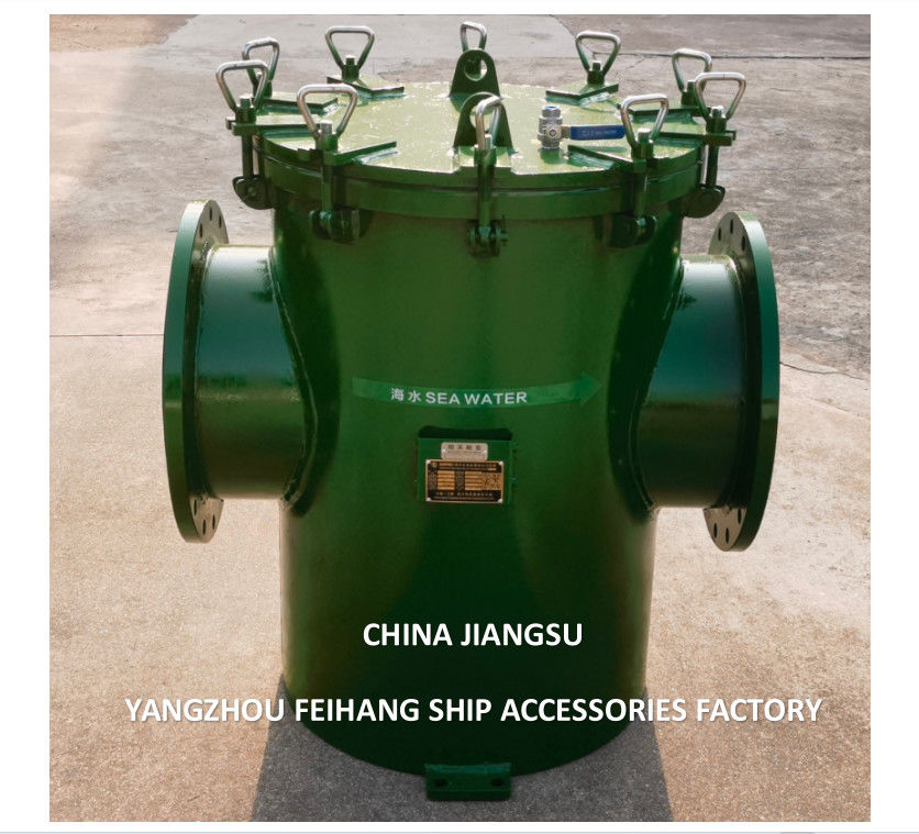 China AS350 CB/T497 Filtro de água do mar de cesta com revestimento de borracha Fornecedor - Feihang Marine