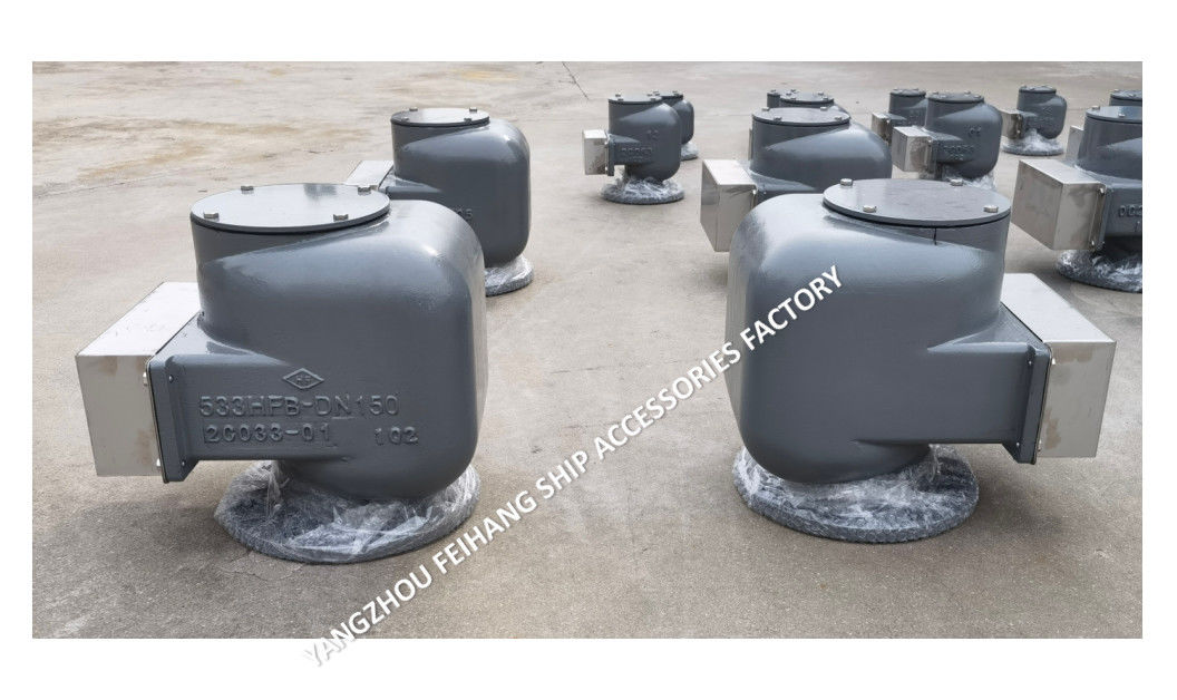 TÍPICO FLUTO DE TANCO DE BALLAST DE CABEÇA DE ARA MARINA NODULÁRIA de ferro fundido MODELO 533HFB-150A Cinza média para tanques de lastro