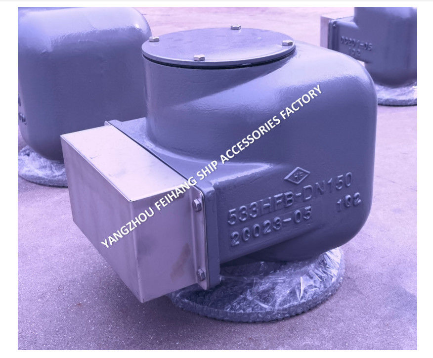 TÍPICO FLUTO DE TANCO DE BALLAST DE CABEÇA DE ARA MARINA NODULÁRIA de ferro fundido MODELO 533HFB-150A Cinza média para tanques de lastro