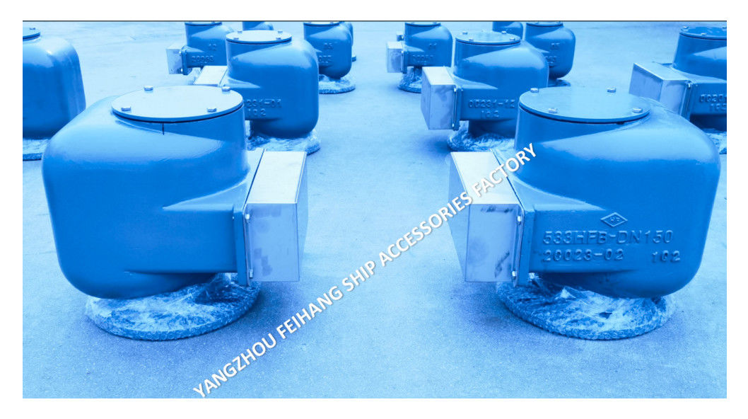 TÍPICO FLUTO DE TANCO DE BALLAST DE CABEÇA DE ARA MARINA NODULÁRIA de ferro fundido MODELO 533HFB-150A Cinza média para tanques de lastro