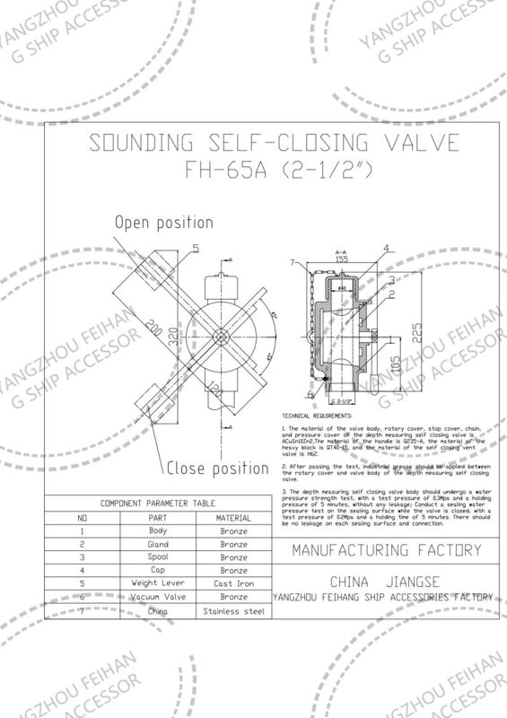 DN50 CB/T3778-99 Válvula de ressonância de auto-fechamento
