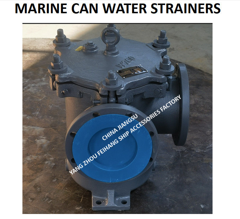 Filtro de água de lata de ferro fundido 5K-200A tipo LA para bomba principal de água do mar com cesto de filtro de aço inoxidável
