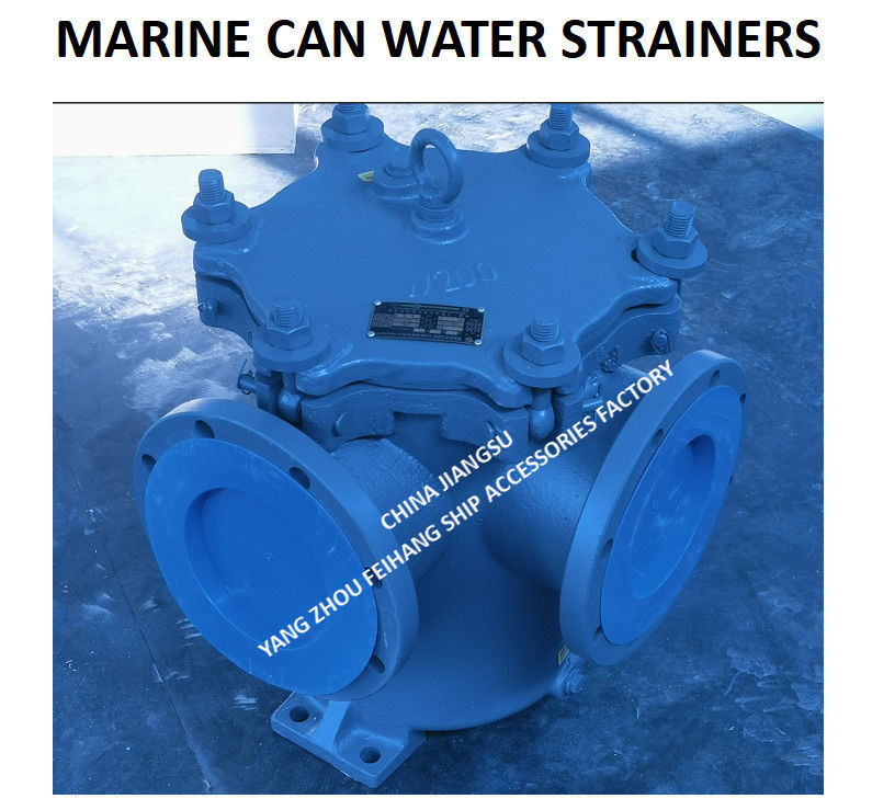 Filtro de água de lata de ferro fundido 5K-200A tipo LA para bomba principal de água do mar com cesto de filtro de aço inoxidável