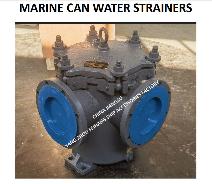 JIS F7121-1996 Filtro de água de lata de ferro fundido 5K-200A tipo LA para bomba principal de água do mar com cesta de filtro de aço inoxidável
