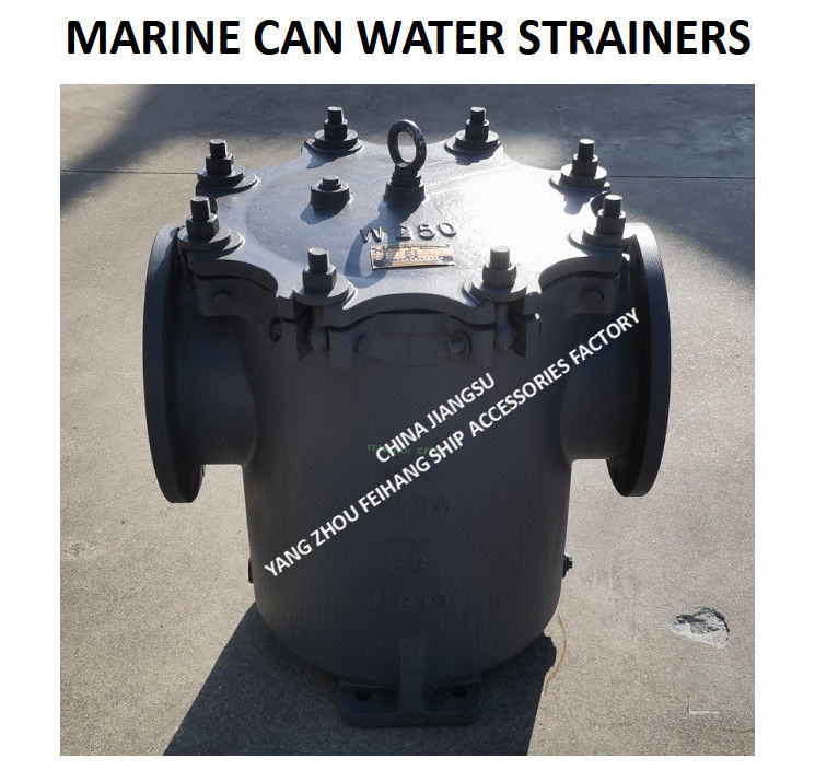 CAN WATER STRAINERS FOR SEA CHEST Modelo 5k-300a Tipo S Jis F7121 Corpo de ferro fundido Filtro de aço inoxidável