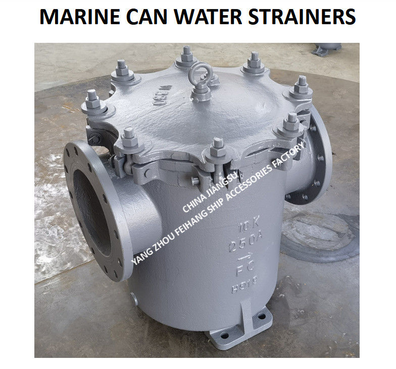 CAN WATER STRAINERS FOR SEA CHEST Modelo 5k-300a Tipo S Jis F7121 Corpo de ferro fundido Filtro de aço inoxidável
