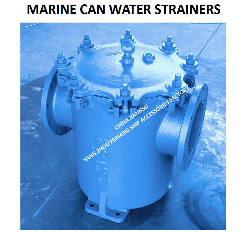 CAN WATER STRAINERS FOR SEA CHEST Modelo 5k-300a Tipo S Jis F7121 Corpo de ferro fundido Filtro de aço inoxidável