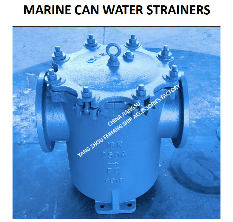 CAN WATER STRAINERS FOR SEA CHEST Modelo 5k-300a Tipo S Jis F7121 Corpo de ferro fundido Filtro de aço inoxidável