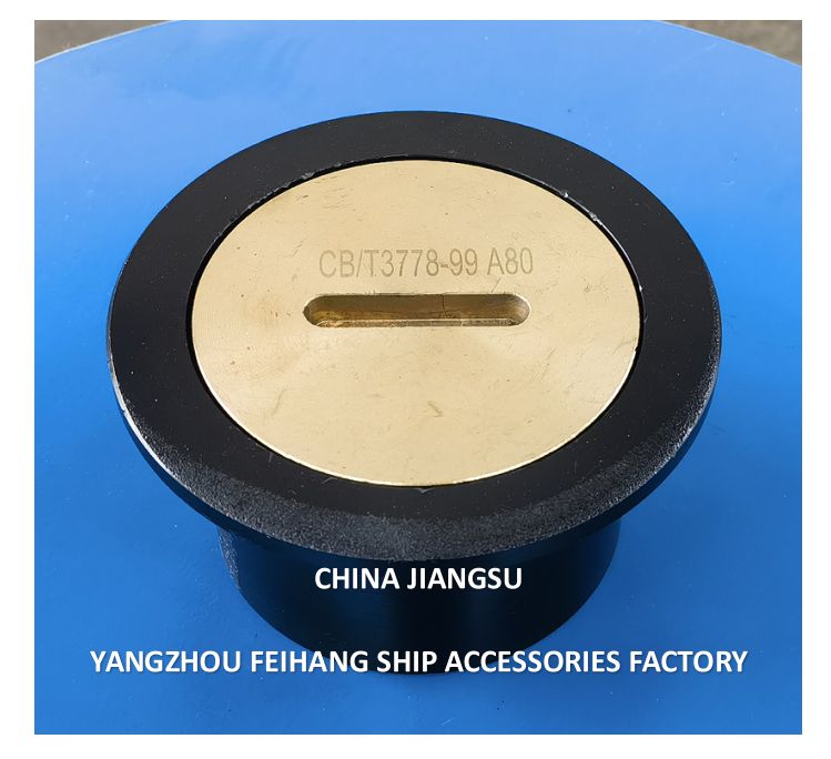 Tampão de Sondagem do Corpo em Aço Fundido Cabeça do Tubo de Sondagem para Convés de Navio C65 CB/T3778 Material de Grau Marinho Padrão da Indústria