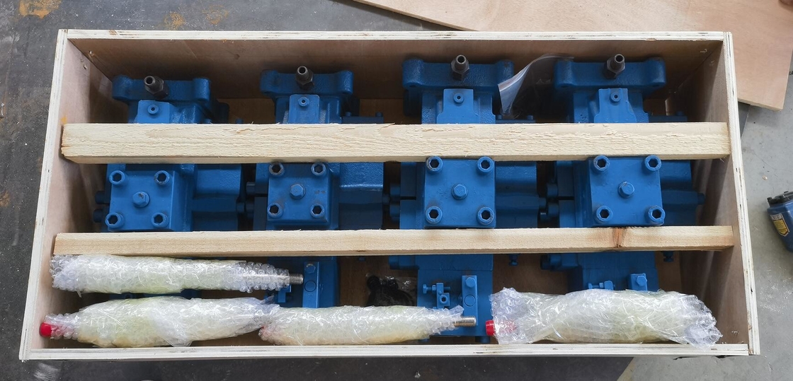Bloco de válvula de controlo de guincho com porta de entrada/saída de tamanho 20a-50a em azul e verde para uma eficiência de desempenho de operação ideal