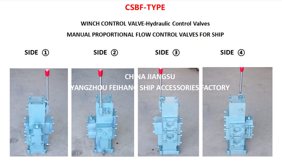 CSBF-G40 Tipo BLOCO DE CONTROLE DO GUINCHO VÁLVULA DE CONTROLE CABRESTANTE VÁLVULAS DE CONTROLE DE FLUXO PROPORCIONAL MANUAL PARA NAVIOS