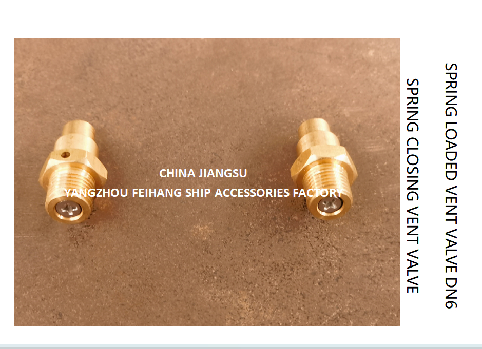 DN6 Brass Spring Loaded Vent Valve with Threaded Ends and CB/T3778-1999 Standard