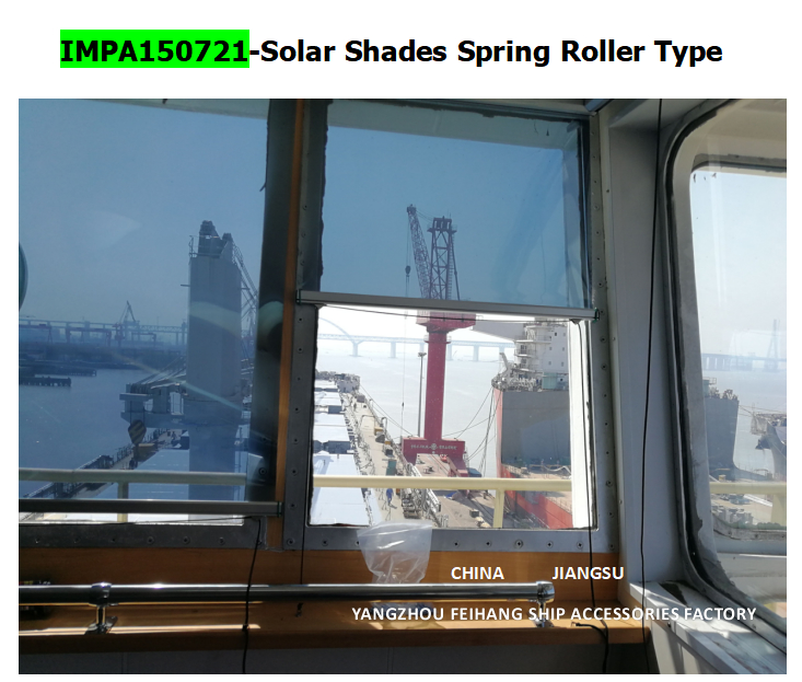 IMPA150721 Anti-glare sunscreens for  Navigation Bridge Windows Frame Material Alum-Alloy Films Color  GOLD,SILVER,GREY,BRONZE