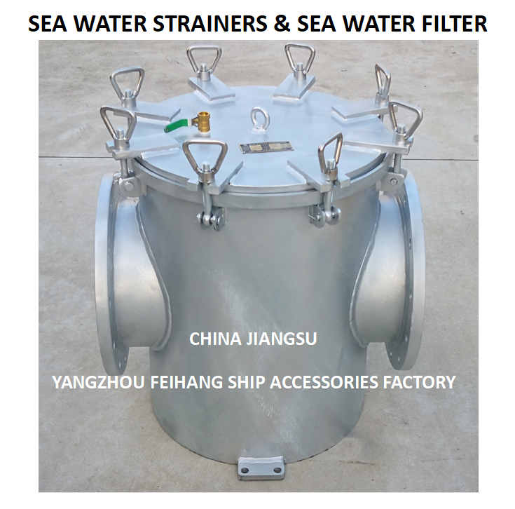 FH-AS300 CBM1061-81 Simplex Sea Water filter Housing Carbon Steel Galvanized Body, Stainless Steel Filter Cartridge,Mesh-5mm
