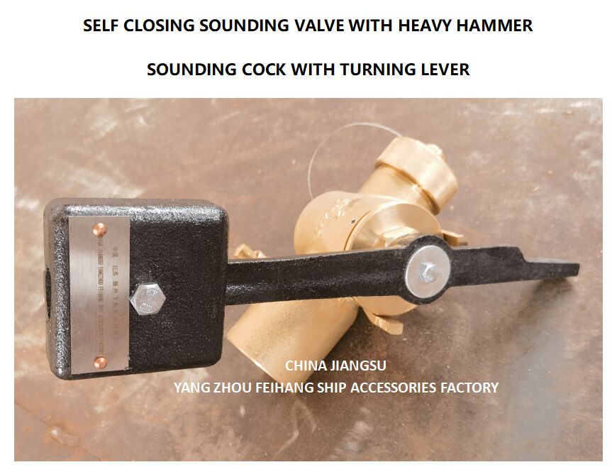 FH-40A CB/T3778 Corcunda de ressonância de bronze auto-fechamento 360 graus com válvula de ensaio BSP Auto-fechamento válvula de tubo de ressonância tubo PN2.5 Material - Cobre com BSP extremo de fio interno e 360° vara rotativa