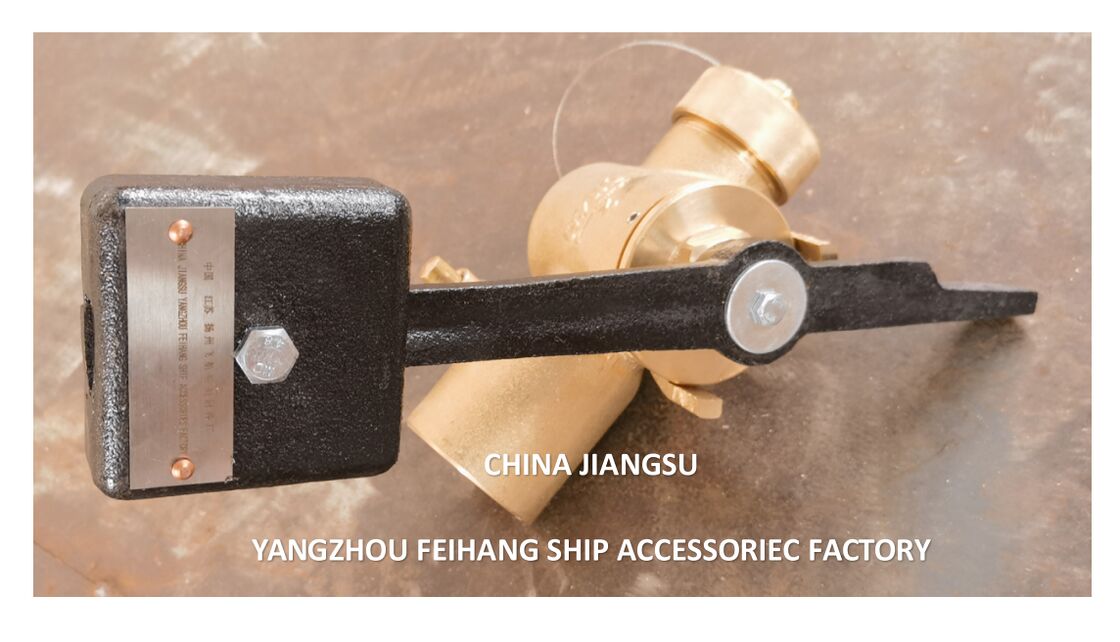 FH-40A CB/T3778 Corcunda de ressonância de bronze auto-fechamento 360 graus com válvula de ensaio BSP Auto-fechamento válvula de tubo de ressonância tubo PN2.5 Material - Cobre com BSP extremo de fio interno e 360° vara rotativa