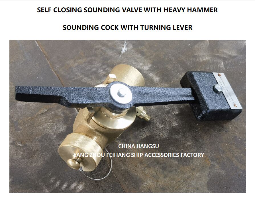 FH-40A CB/T3778 Corcunda de ressonância de bronze auto-fechamento 360 graus com válvula de ensaio BSP Auto-fechamento válvula de tubo de ressonância tubo PN2.5 Material - Cobre com BSP extremo de fio interno e 360° vara rotativa