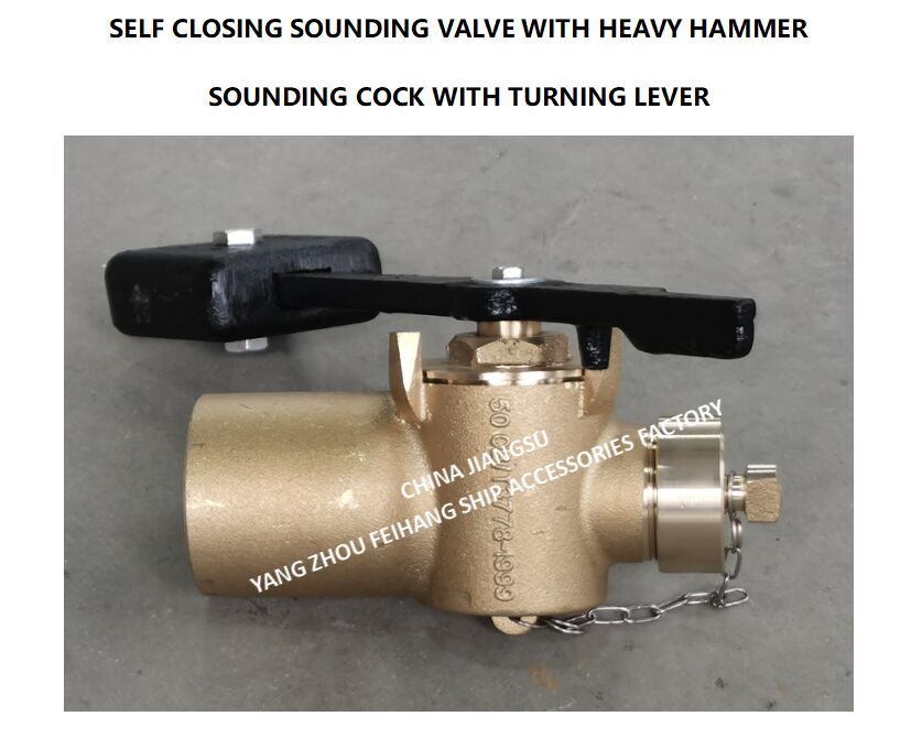 Sonda de profundidade de bronze de auto-fechamento com extremidade interna de fio BSP e vara giratória de 360 °.