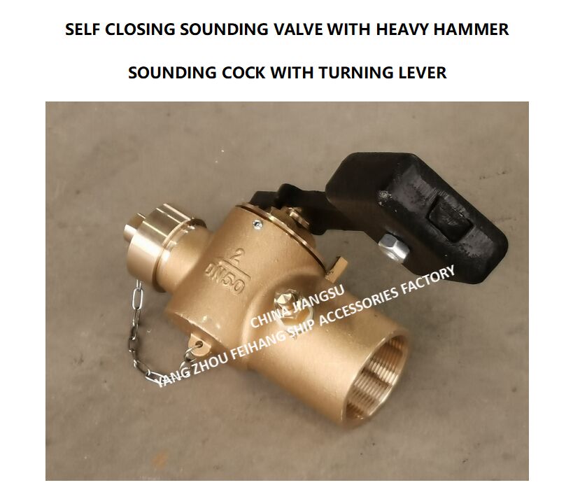 Sonda de profundidade de bronze de auto-fechamento com extremidade interna de fio BSP e vara giratória de 360 °.