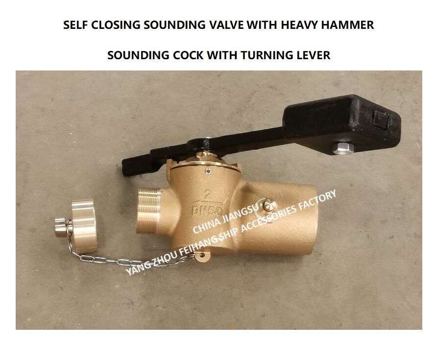 Sonda de profundidade de bronze de auto-fechamento com extremidade interna de fio BSP e vara giratória de 360 °.