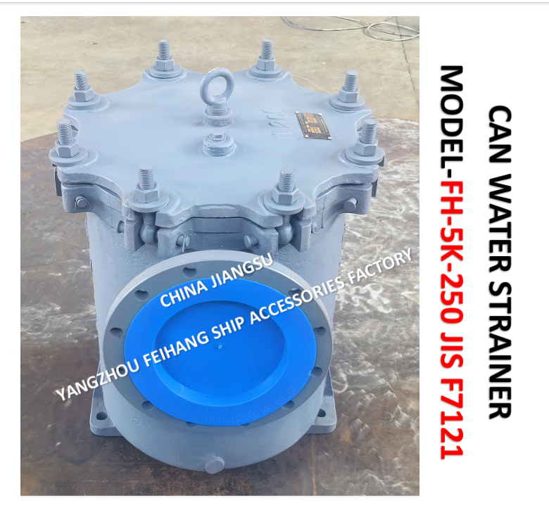 JIS FH-5K-250A CAN WATER FILTER (JIS F7121) SIZE:FACE TO FACE 680MM, OD-385MM,PCD-345MM,BOLT 12*23MMBODY-CAST IRON FILTER-STAINLESS STEEL